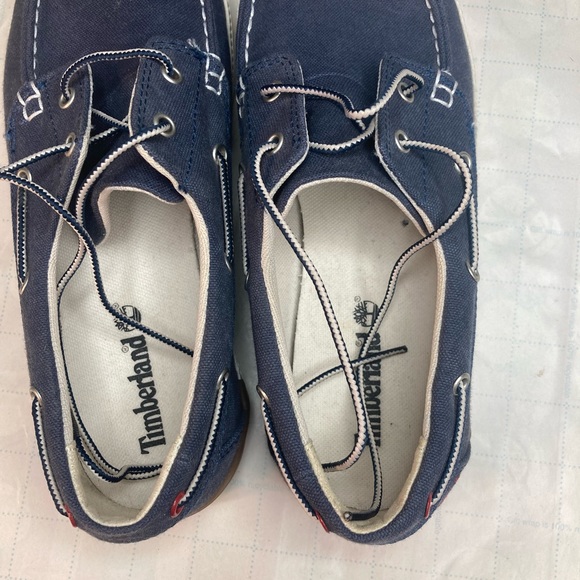 Timberland TB0A1575 Men's Navy Washed/White Newport Bay 2 Eye Boat Shoes - Picture 8 of 16